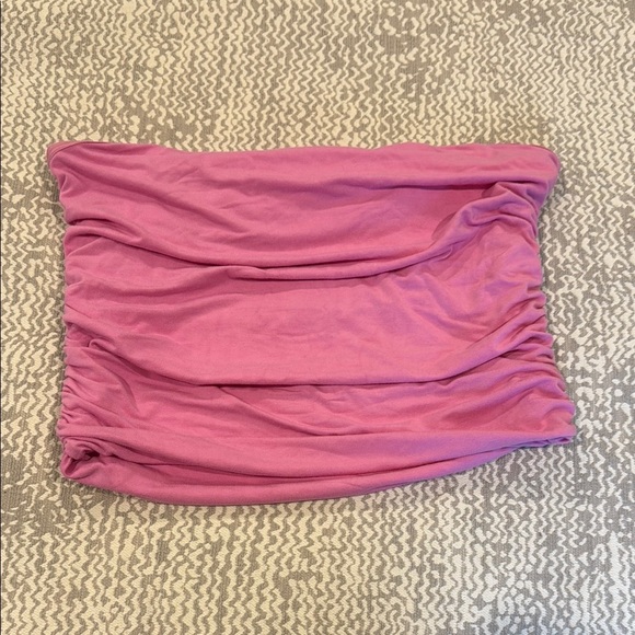 Pink Rouched tube top - Picture 1 of 2